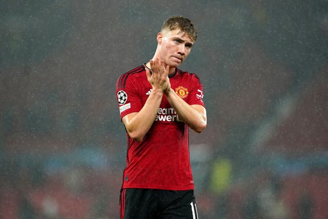 Rasmus Hojlund expects Manchester United to improve (Martin Rickett/PA)