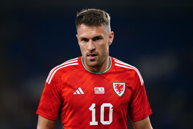 Wales captain Aaron Ramsey will miss the crunch Euro 2024 qualifier with Croatia because of a knee injury (Zac Goodwin/PA)