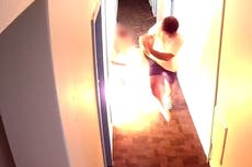 Terrifying moment backpackers caught in fireball as e-scooter battery explodes in hostel