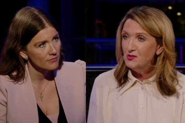<p>Victoria Derbyshire accuses Conservatives of ‘making things up’ in fiery clash with Michelle Donelan.</p>