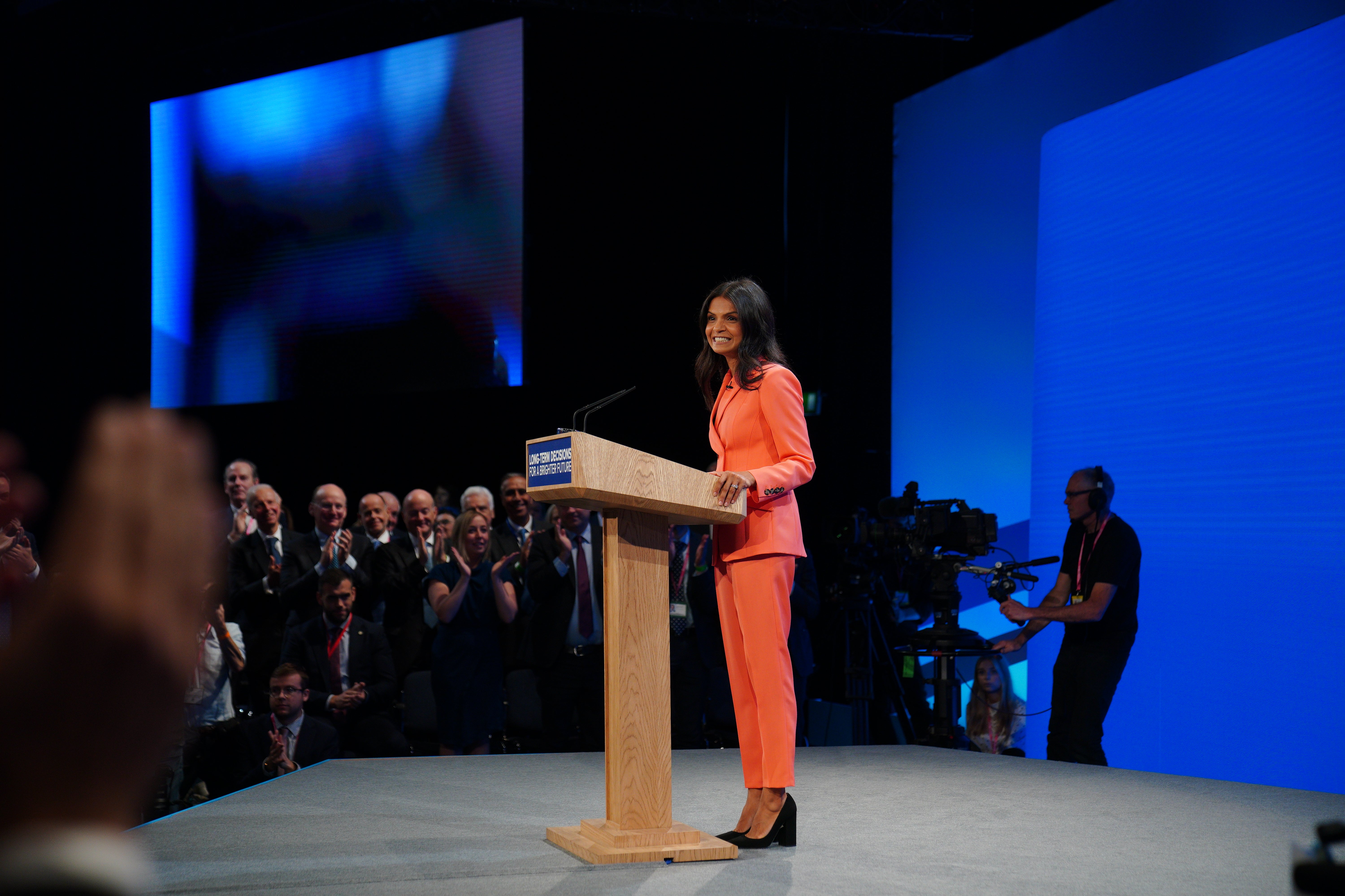 Akshata Murthy gave a surprise adress at the Tory party confernce