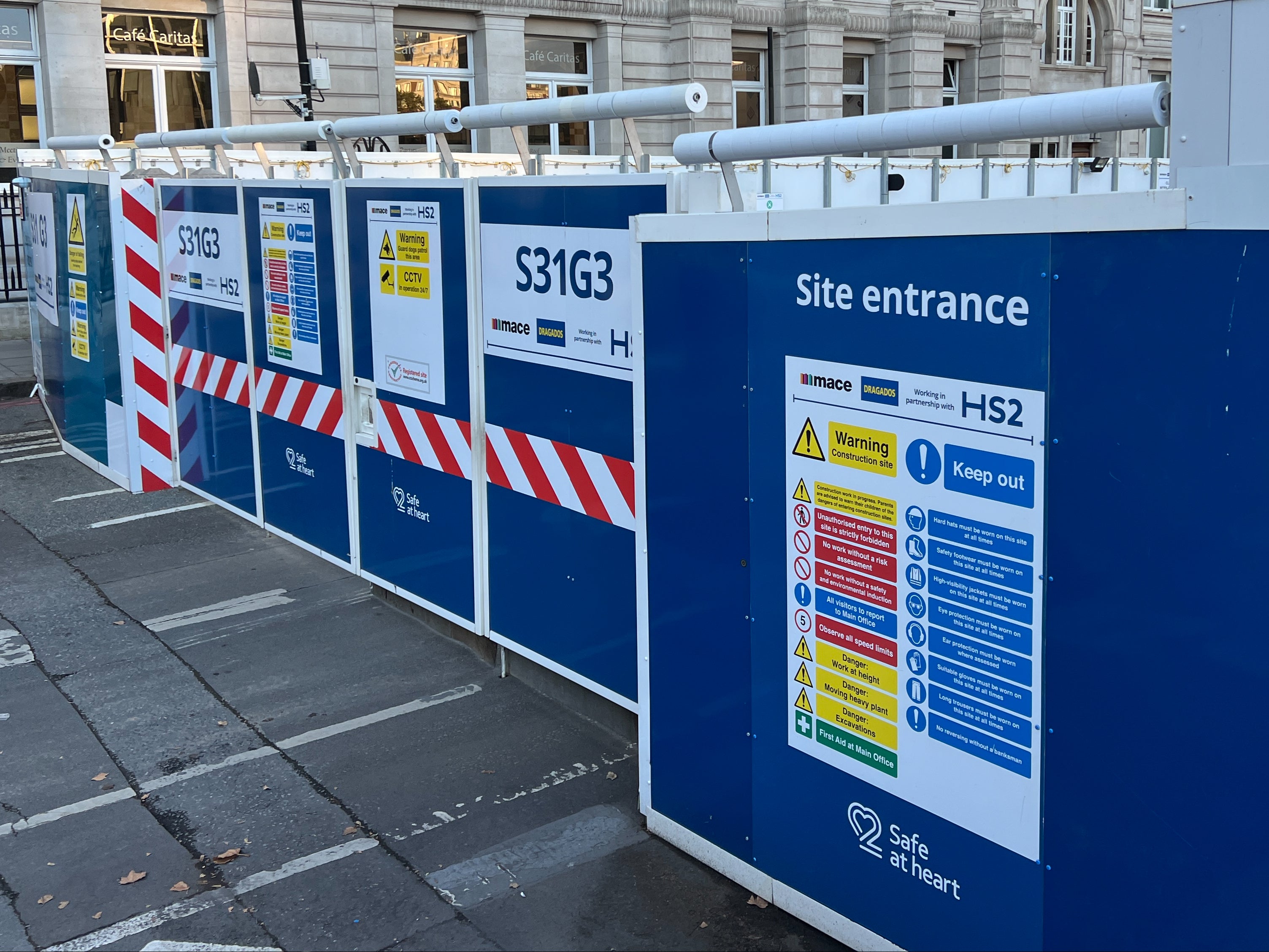 Action station? HS2 site at London Euston, where work has been ‘paused’ while the scheme is re-specified