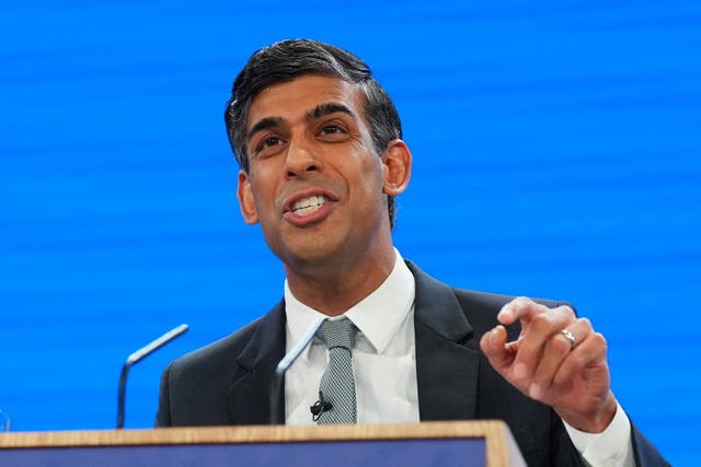 <p>Rishi Sunak used his first Conservative conference speech as party leader to set out his vision for the country</p>