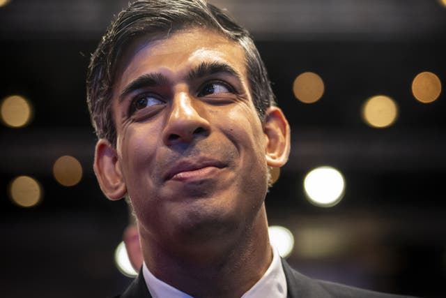 Rishi Sunak held his first Tory party conference as leader (Danny Lawson/PA)
