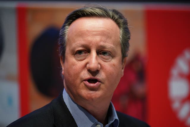 Former prime minister David Cameron said the decision on HS2 ‘is the wrong one’ (Yui Mok/PA)