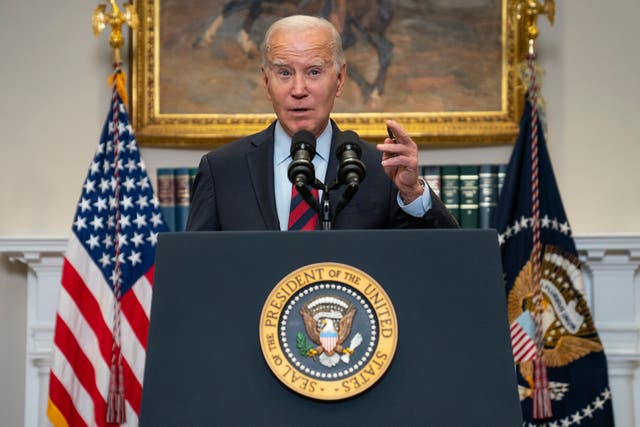 <p>President Joe Biden delivers remarks on student loan debt forgiveness, in the Roosevelt Room of the White House, Wednesday, Oct. 4, 2023, in Washington. (AP Photo/Evan Vucci)</p>