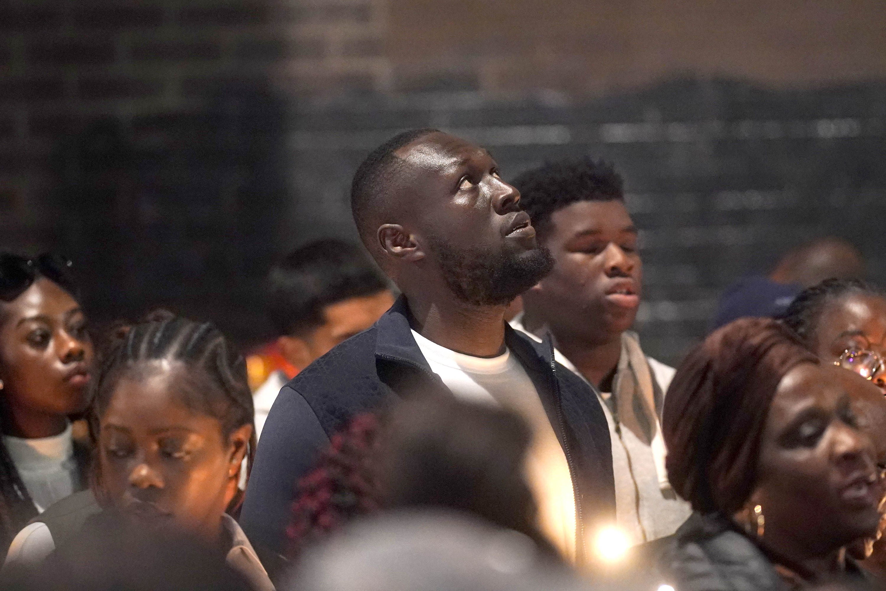 Stormzy joined the vigil for Elianne