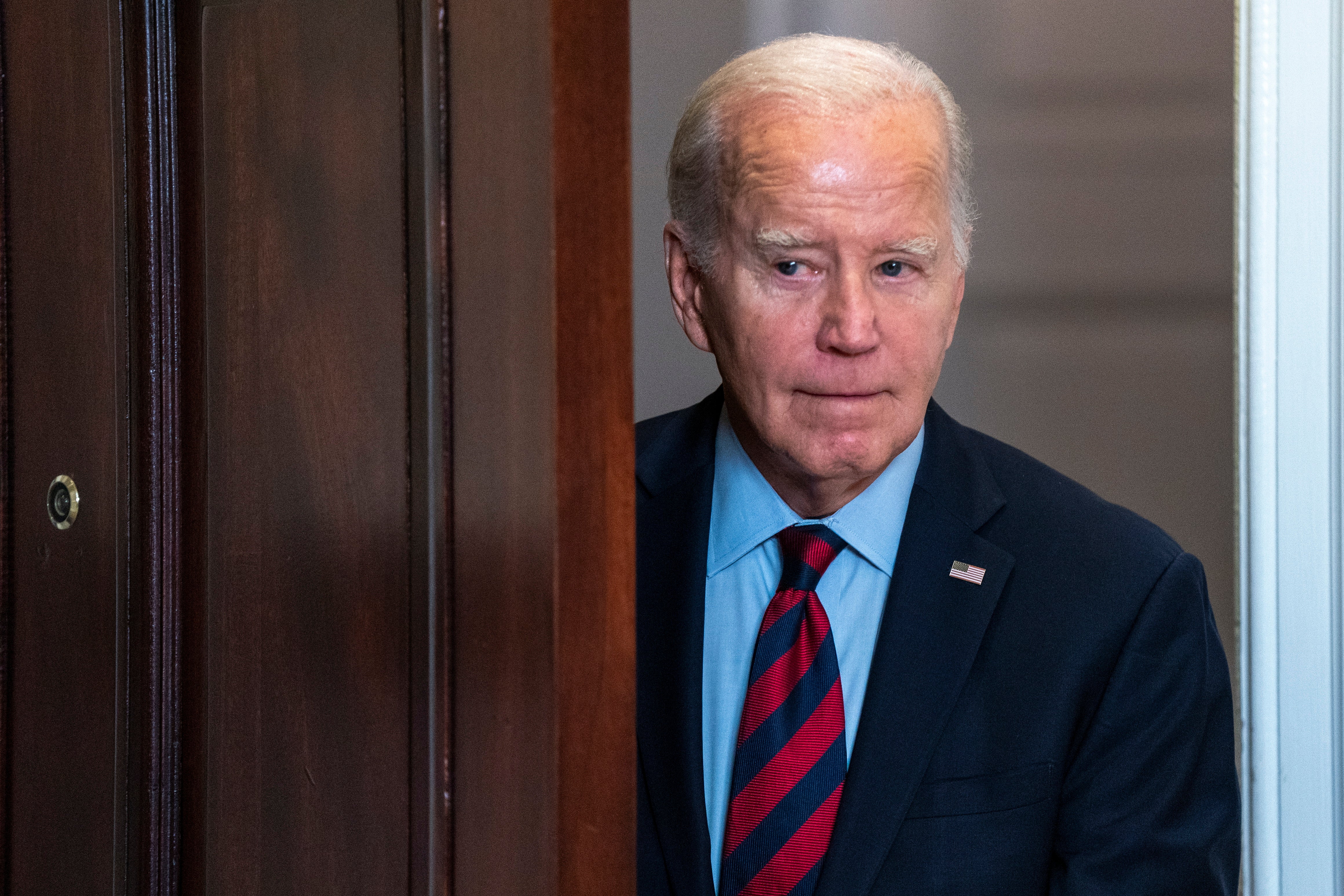 President Joe Biden appears at the White House to address student loan relief on 4 October.