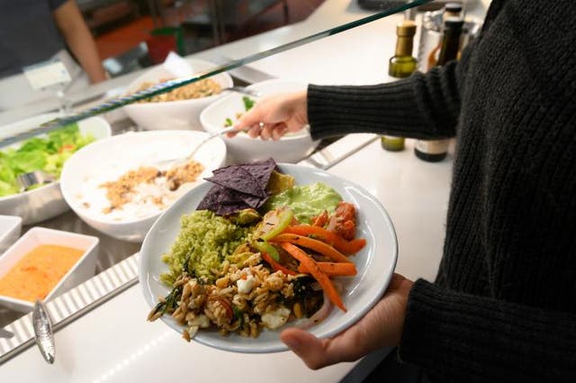 <p>A vegetarian meal is served at a UC Davis restaurant</p>