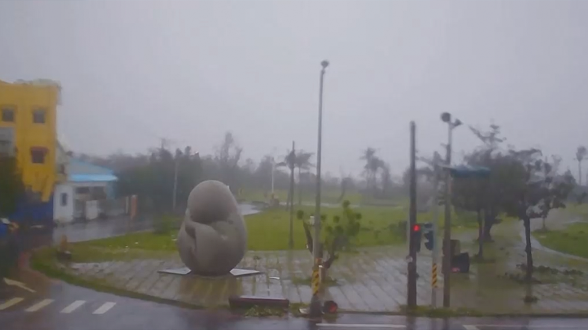 Watch: Heavy rain and strong winds batter Taiwan’s Pingtung as Typhoon Koinu set to make landfall