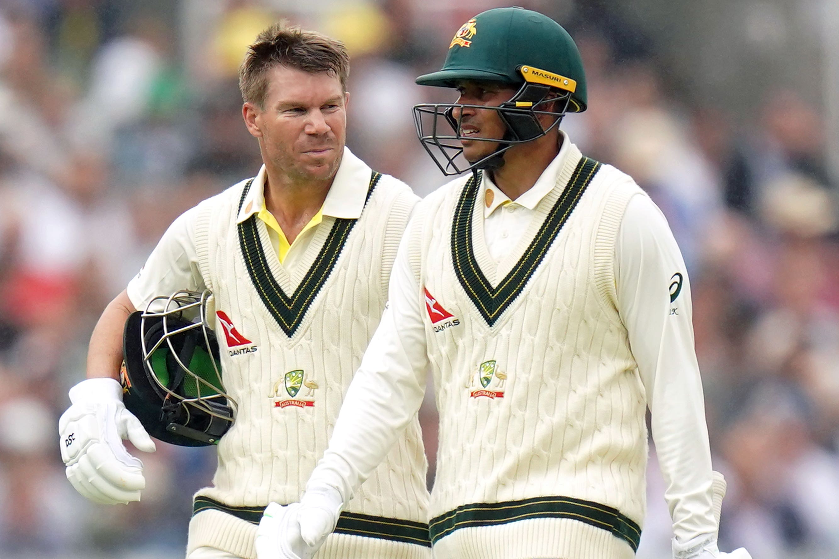 David Warner (left) has been backed by opening partner Usman Khawaja