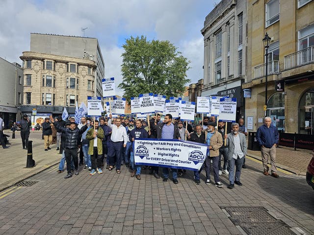 <p>Over a hundred taxi drivers came out to protest West Northamptonshire Council’s new proposed private hire licensing policy </p>
