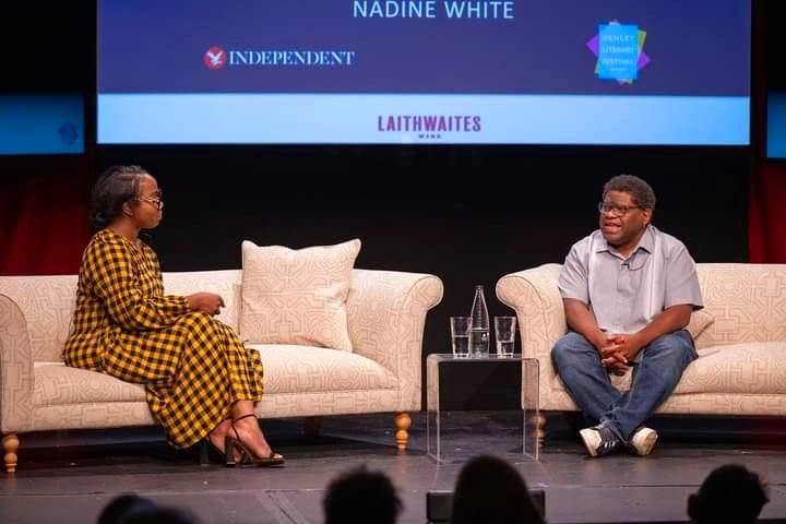 Nadine White and Gary Younge converse at Henley Literary Festival