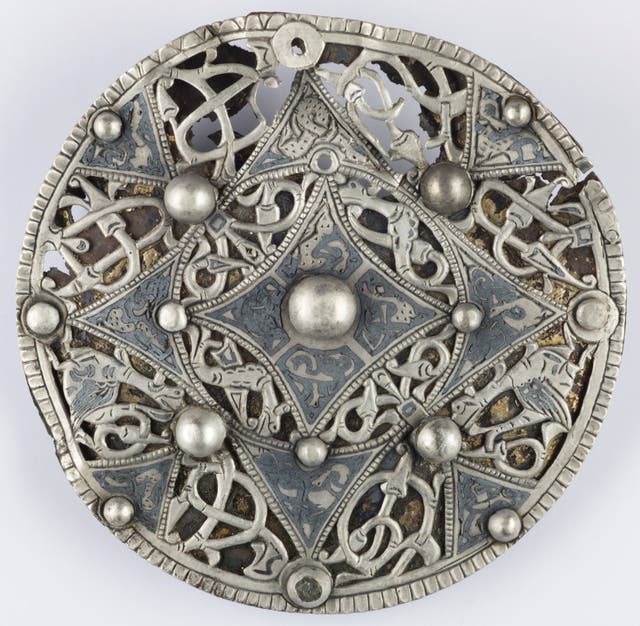 <p>The high status Anglo-Saxon brooch found in a field near Cheddar, Somerset</p>