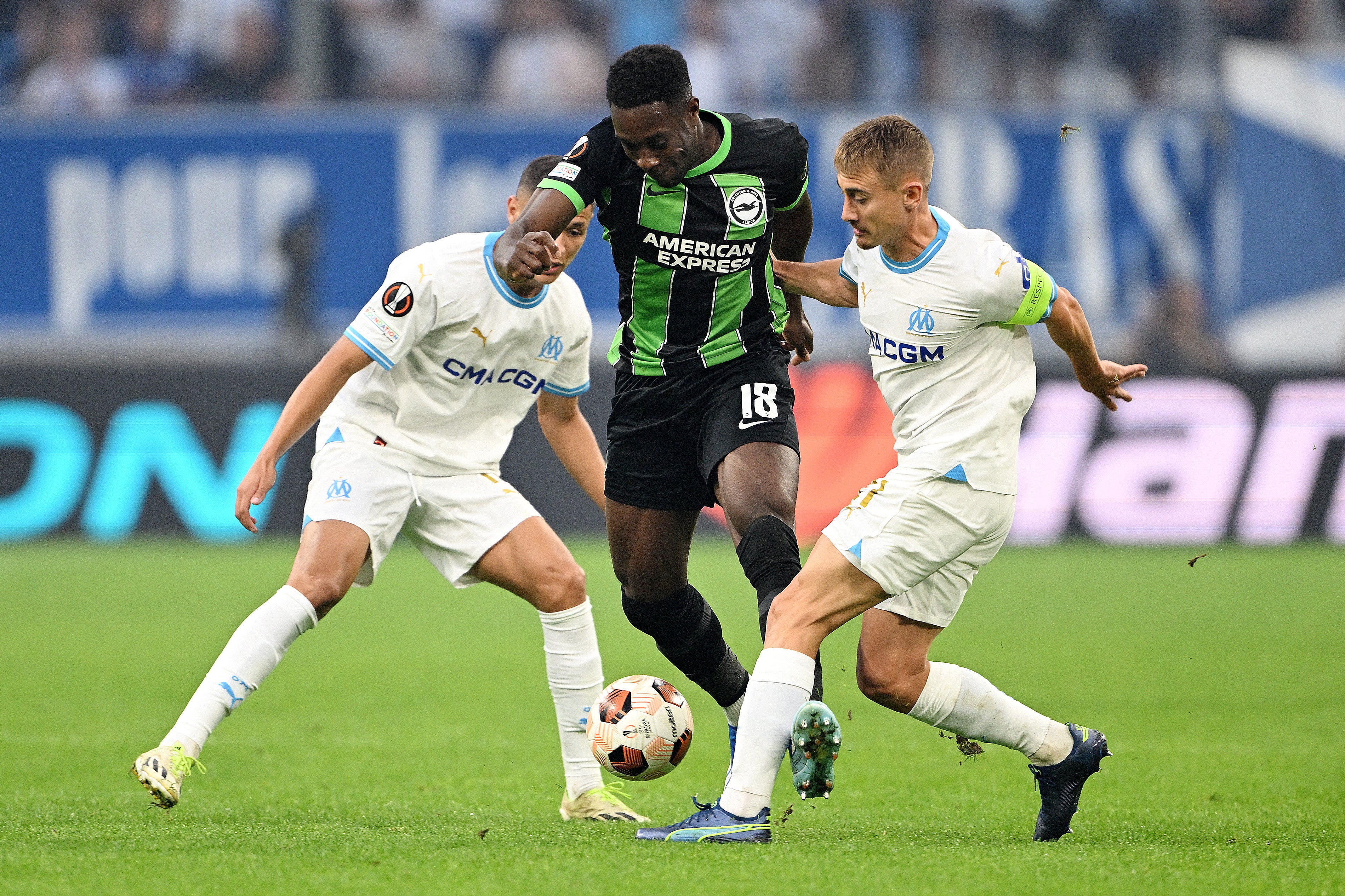 Danny Welbeck in action against Marseille