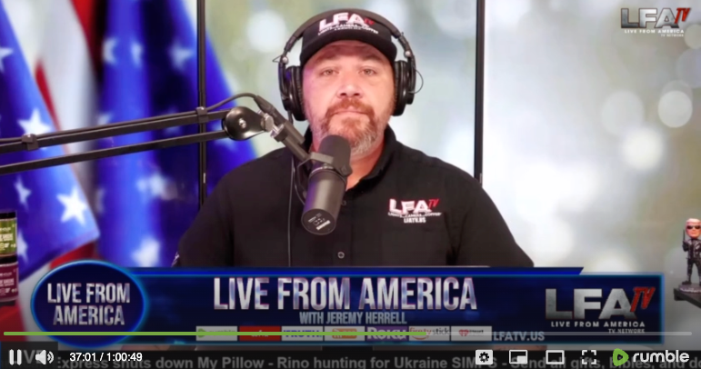 LFA TV host Jeremy Herrell calls for Americans to ‘load up’ and shoot migrants