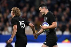 New Zealand thrash Uruguay as All Blacks storm into World Cup quarter-finals