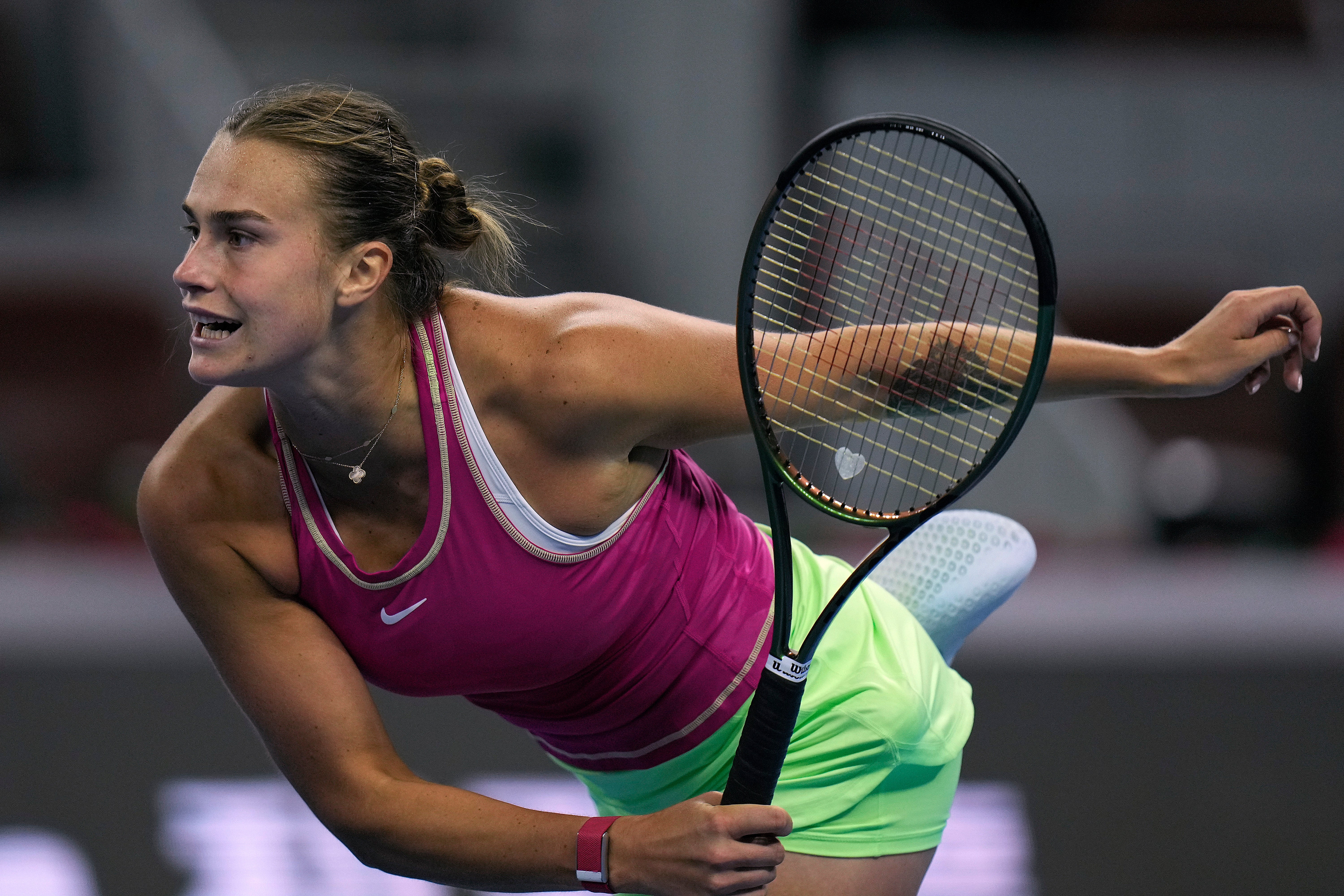 Aryna Sabalenka has been working on her serve ahead of the Australian Open