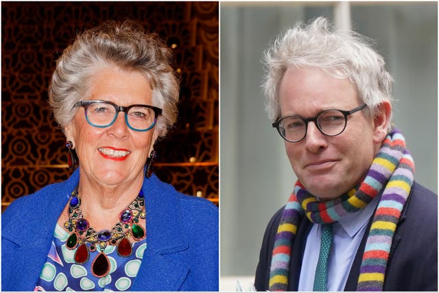 <p>Prue Leith and Danny Kruger</p>
