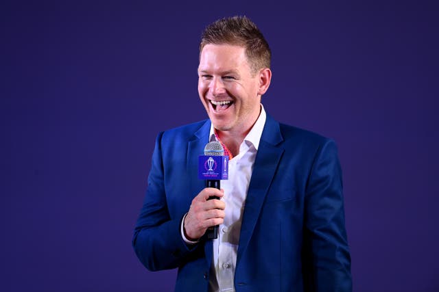 <p>Former England captain Eoin Morgan during Captains’ Day prior to the ICC Men’s Cricket World Cup India 2023</p>