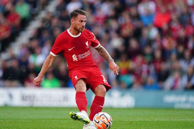 Alexis Mac Allister has had to fill an unfamiliar role in Liverpool’s midfield (Mike Egerton/PA)