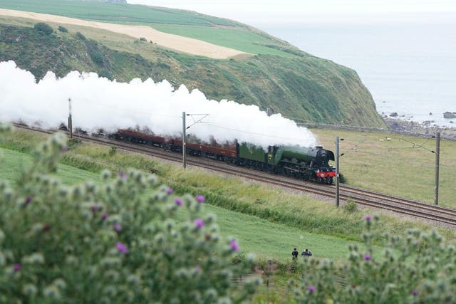 Flying Scotsman was involved in a ‘shunting incident’ with Belmond’s Royal Scotsman train (Owen Humphreys/PA)