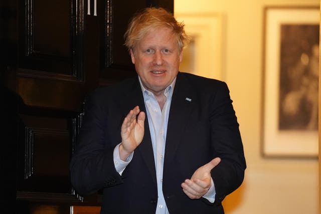 Then-prime minister Boris Johnson took part in the weekly Clap for Carers in the pandemic but the Covid inquiry has heard healthcare staff felt under-appreciated (Pippa Fowles/Crown Copyright/10 Downing Street/PA)