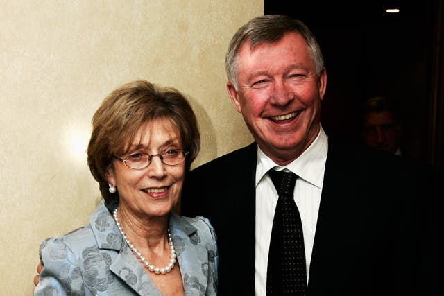 <p>Lady Cathy Ferguson was married to Sir Alex for almost 60 years </p>