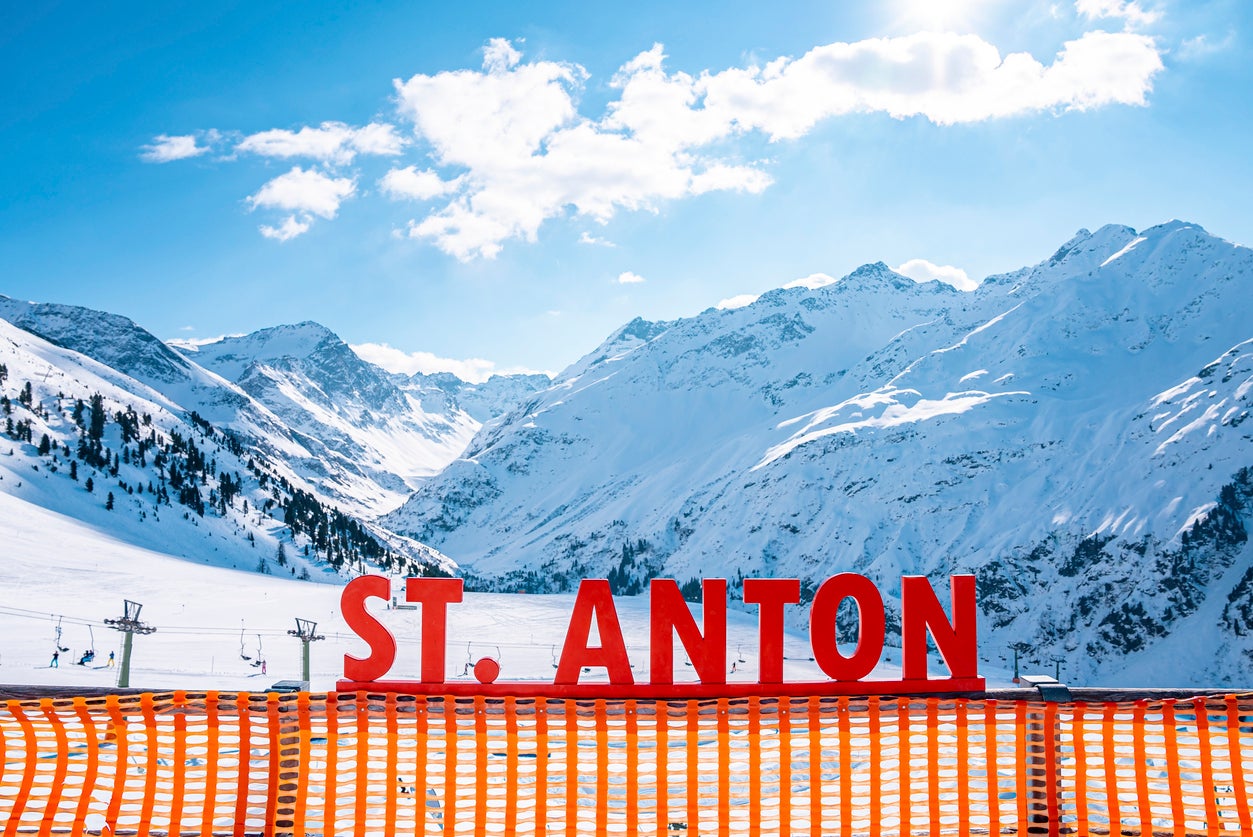 St Anton lies in the Tyrenean Alps