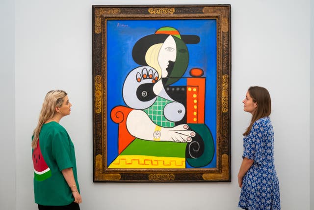 Pablo Picasso’s 1932 masterpiece is on display at Sotheby’s in London (Aaron Chown/PA)