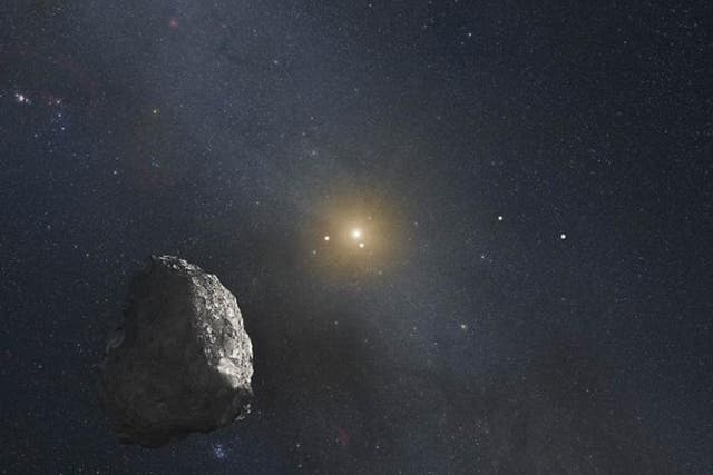 <p>An artist’s impression of a Kuiper Belt object (KBO), located on the outer rim of our solar system </p>