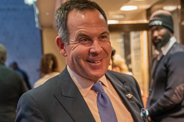 <p>Adam Frisch, Democratic candidate for Colorados 3rd Congressional district, arrives at the Hyatt Regency on November 13, 2022 in Washington, DC</p>