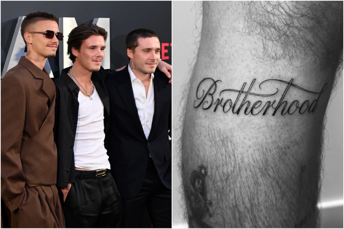 Romeo Beckham pays tribute to late Virgil Abloh by getting his quote  tattooed on his back as he adds to his growing ink collection