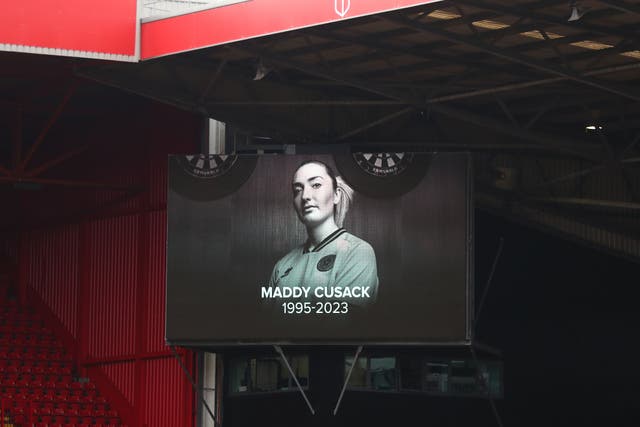 Sheffield United played their first game since the death of their longest-serving player Maddy Cusack (Tim Markland/PA)