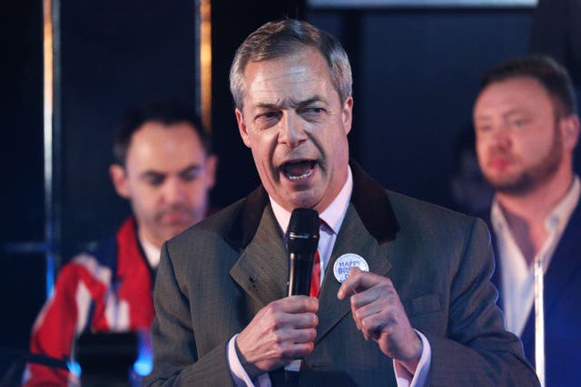 Nigel Farage said the party has been bubbling away quietly just under the radar (Jonathan Brady/PA)