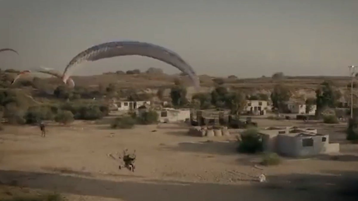 ‘Hamas’ fighters appear to ‘paraglide’ across Israel border before attacks