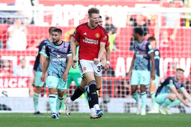 <p>Substitute Scott McTominay won the game for Manchester United </p>