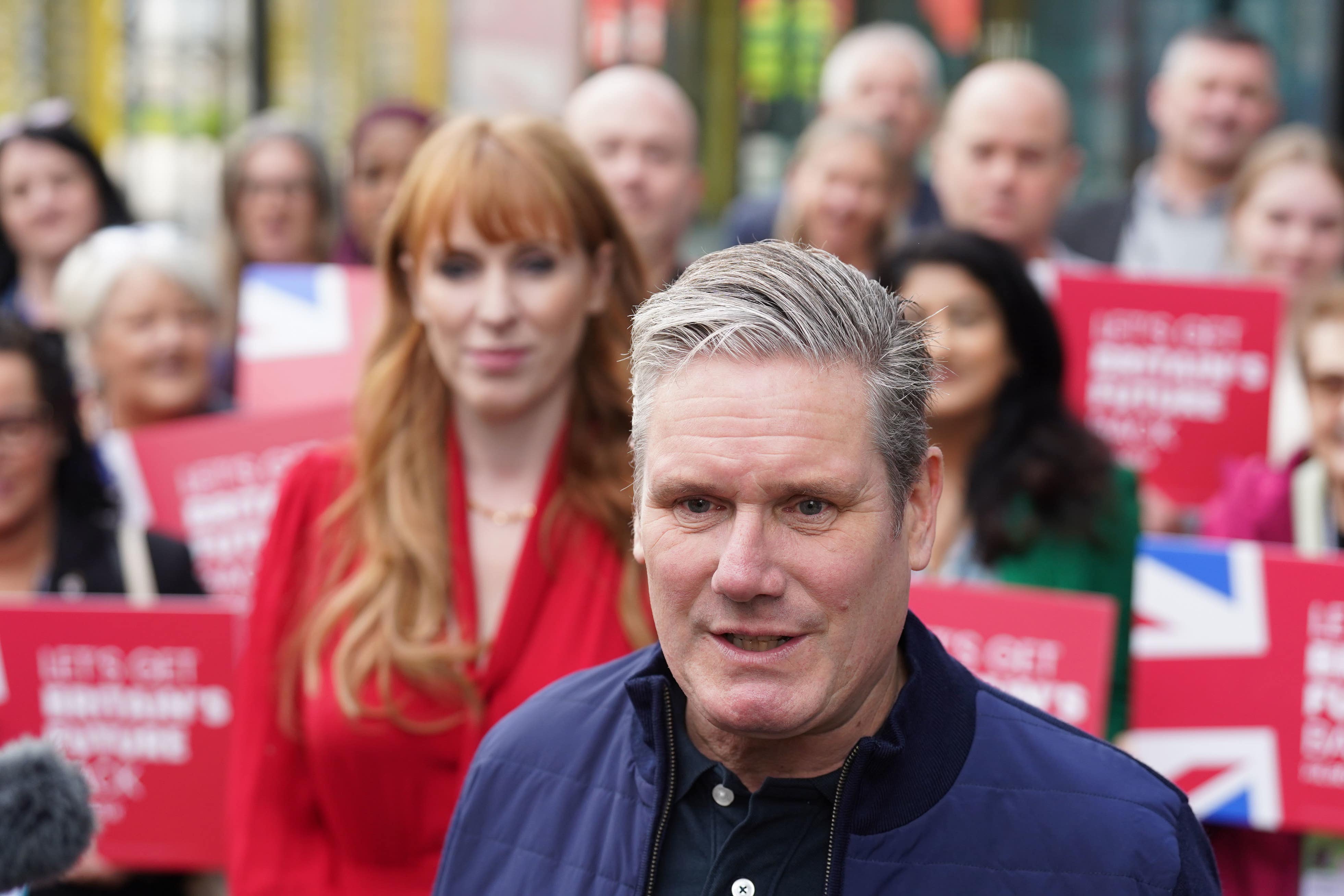 Labour Party Party leader Sir Keir Starmer with deputy leader Angela Rayner (PA)