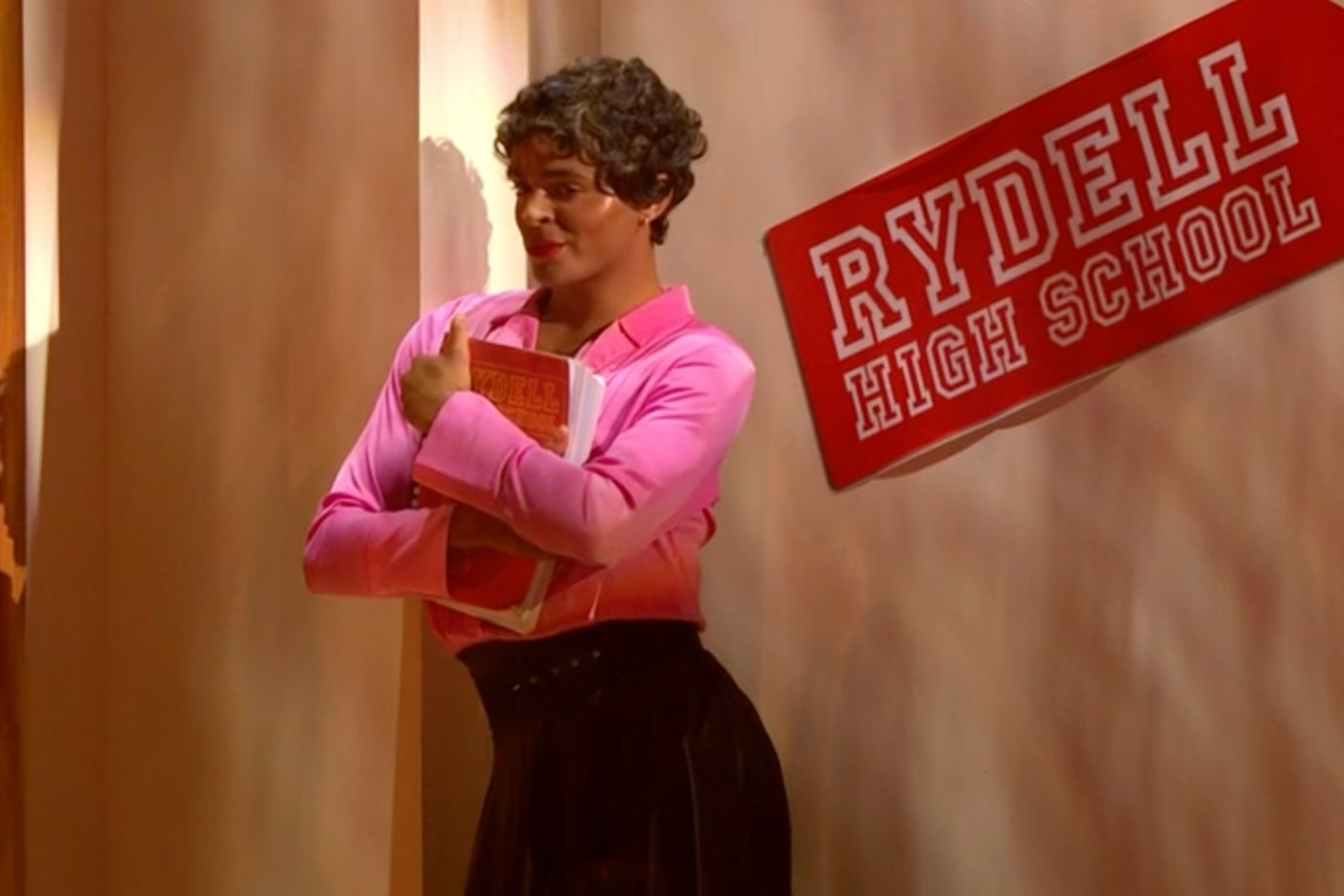 Layton Williams dressed as Rizzo from ‘Grease’