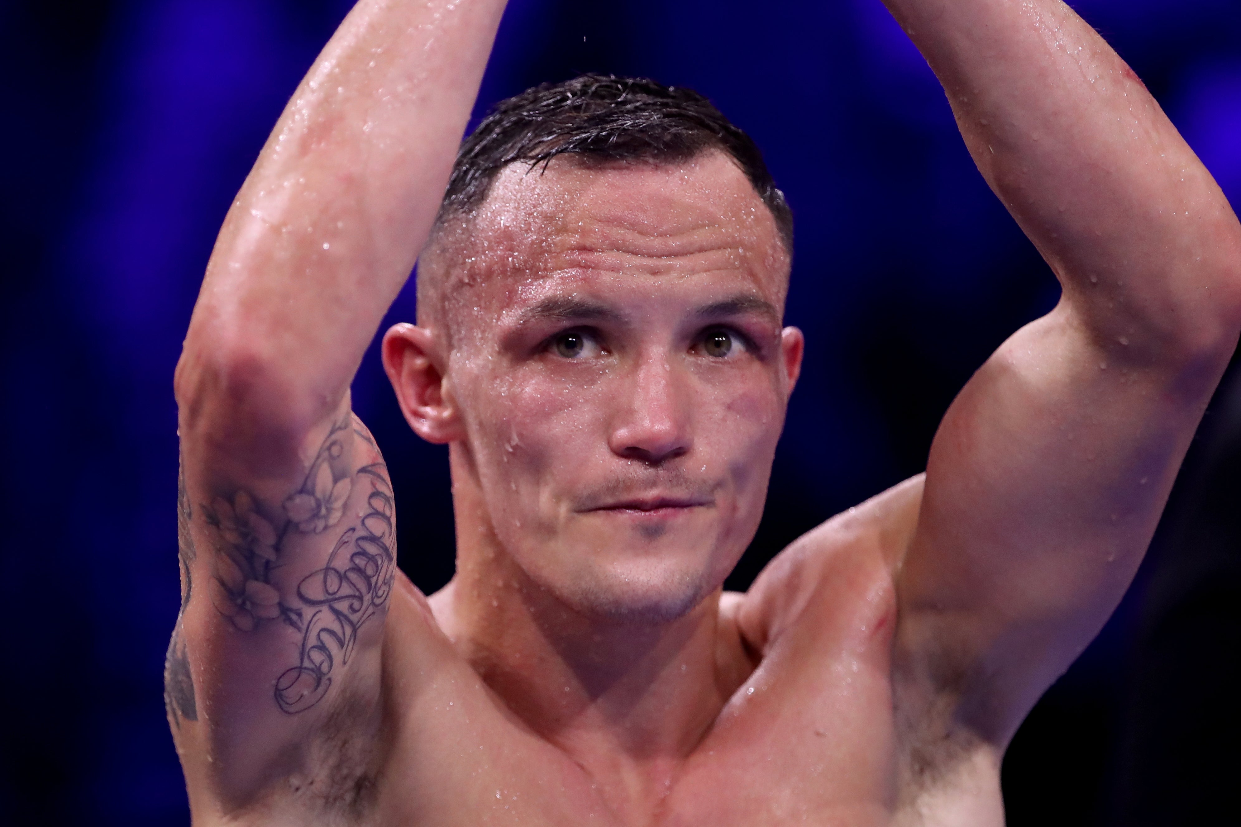 Josh Warrington reacts to a devastating defeat after a largely impressive performance