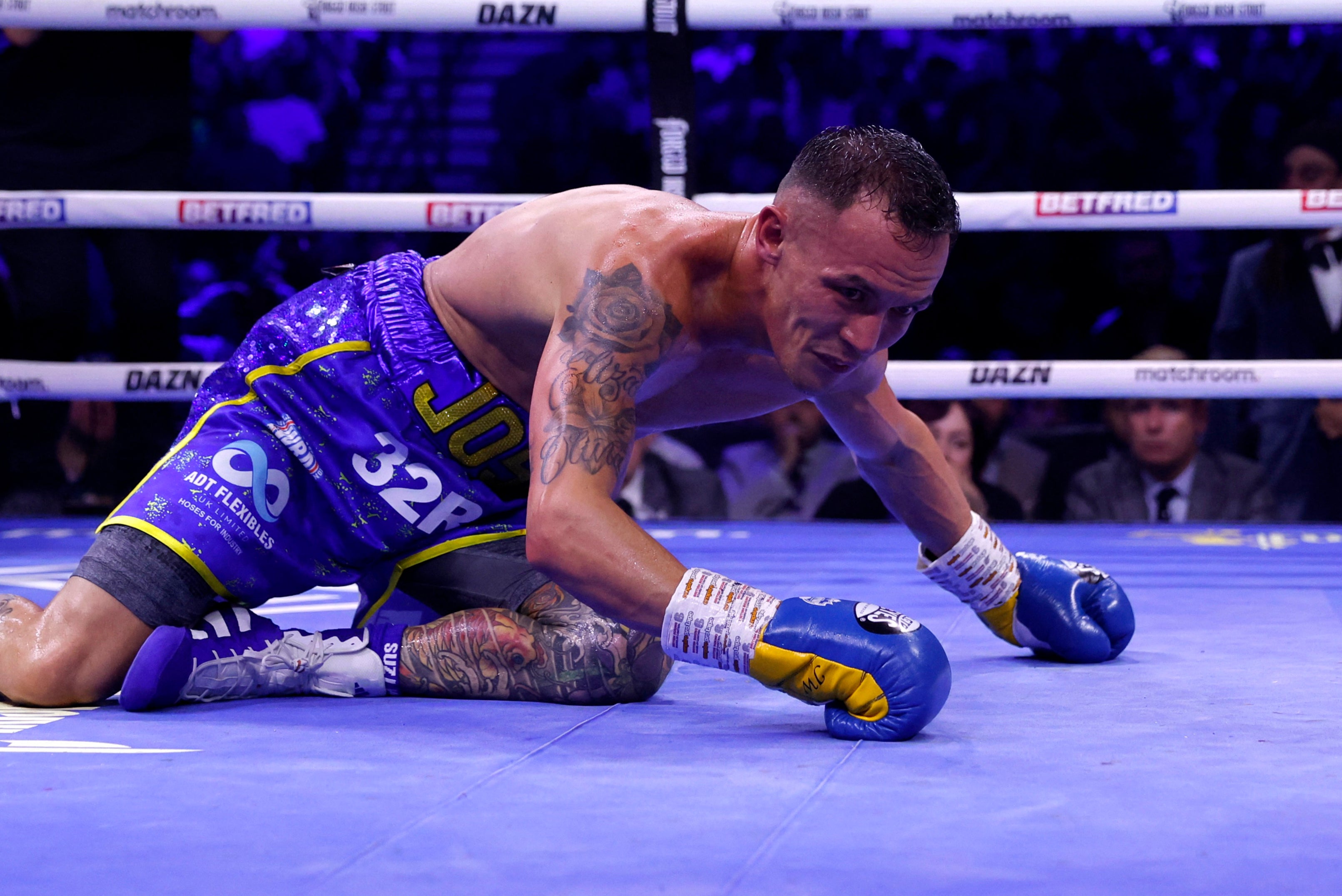 Josh Warrington climbed off the canvas but couldn’t beat the referee’s count