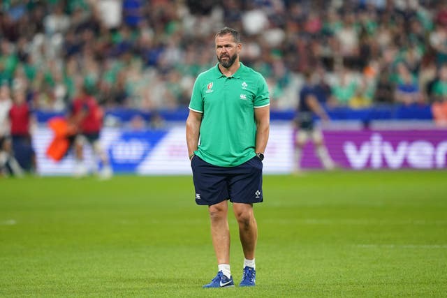 Ireland head coach Andy Farrell before the Rugby World Cup 2023, Pool B match at Stade de France in Paris, France. Picture date: Saturday October 7, 2023.