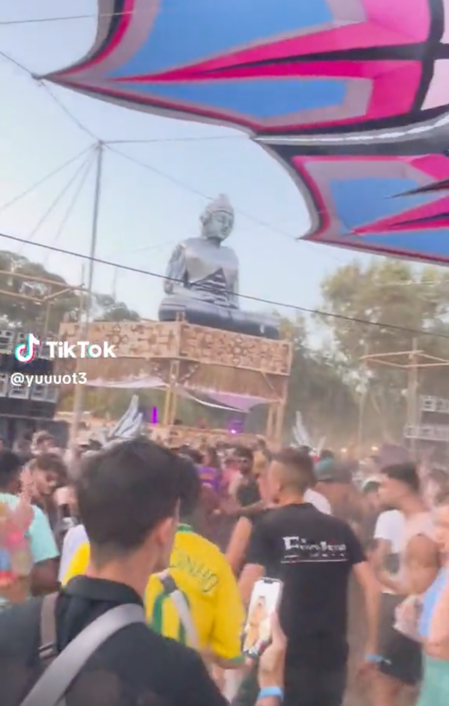 Footage showed the festival in full flow shortly before it was stormed by Hamas militants