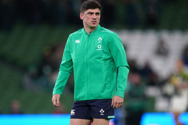 Jimmy O’Brien is the only member of Andy Farrell’s 33-man squad yet to feature in France (Brian Lawless/PA)