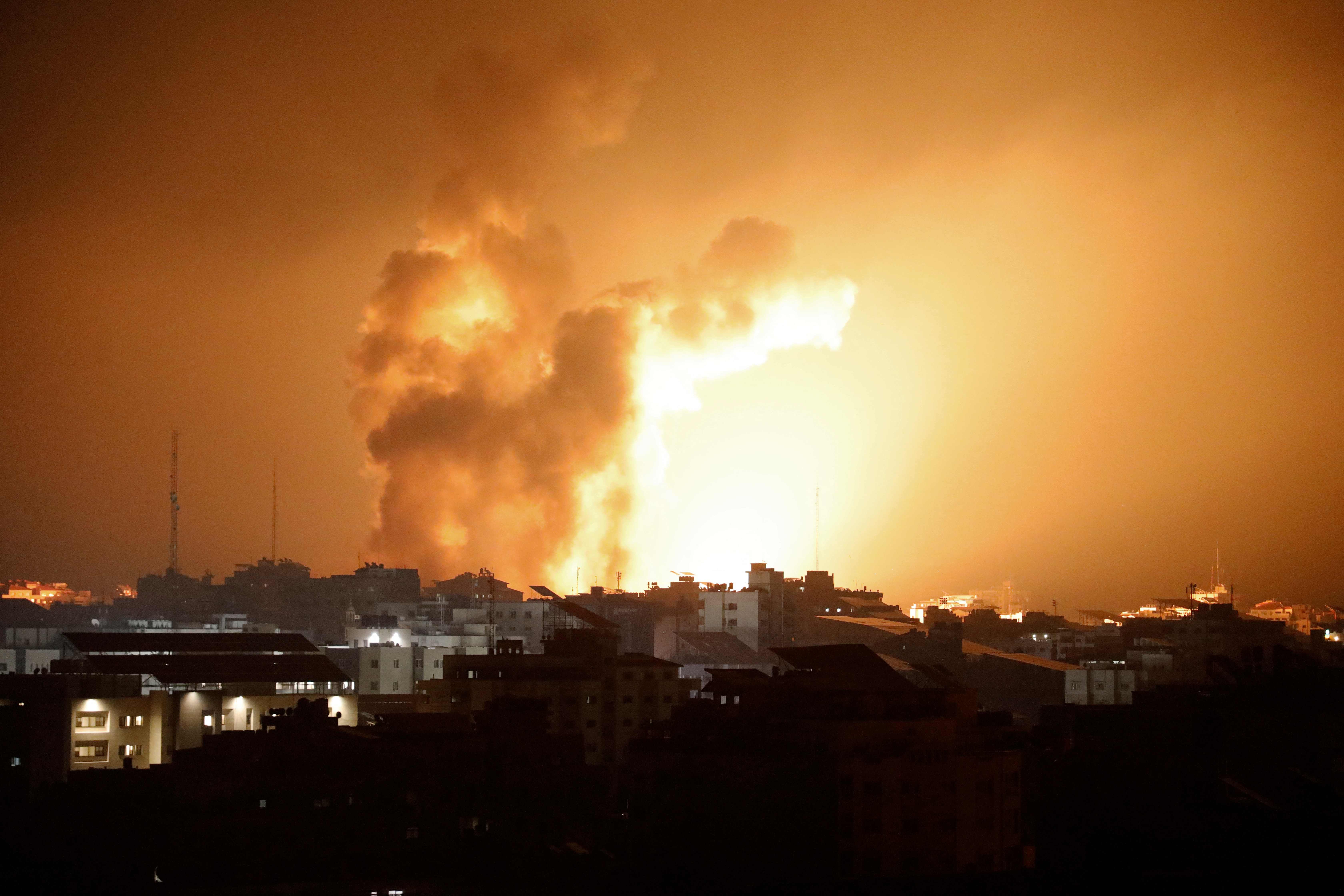Israeli strikes battered Gaza on Sunday