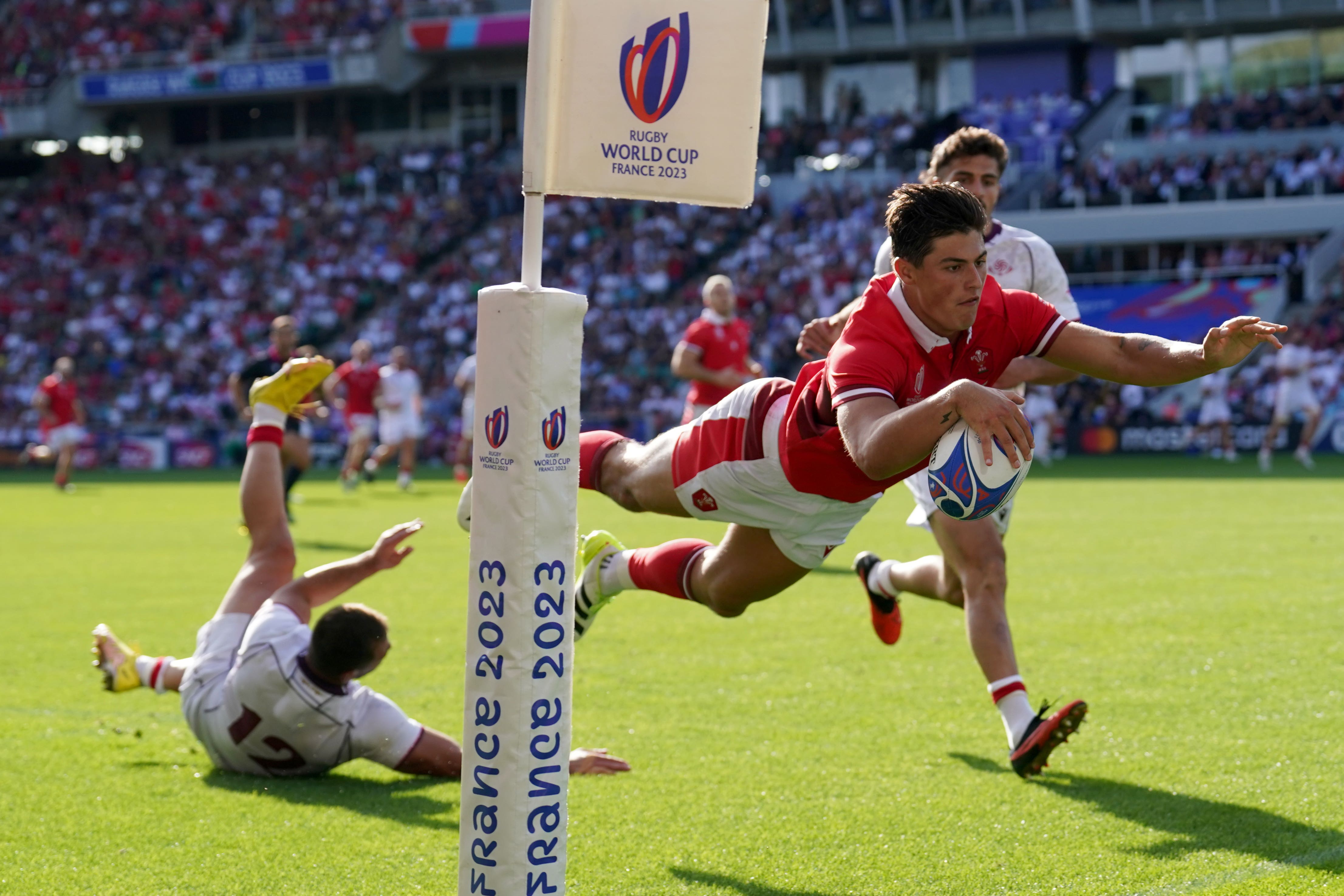 Wales wing Louis Rees-Zammit has scored five tries in the Rugby World Cup (David Davies/PA)
