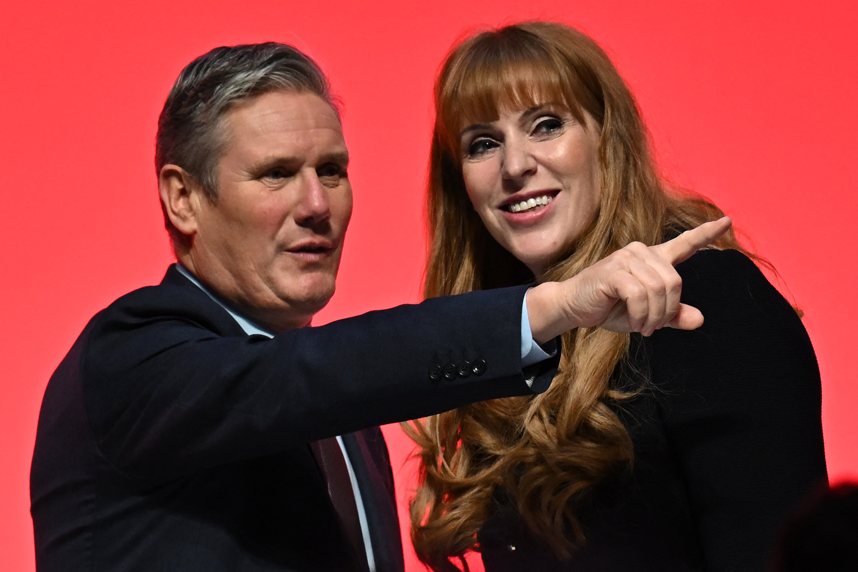 Keir Starmer and Deputy leader Angela Rayner at Labour conference