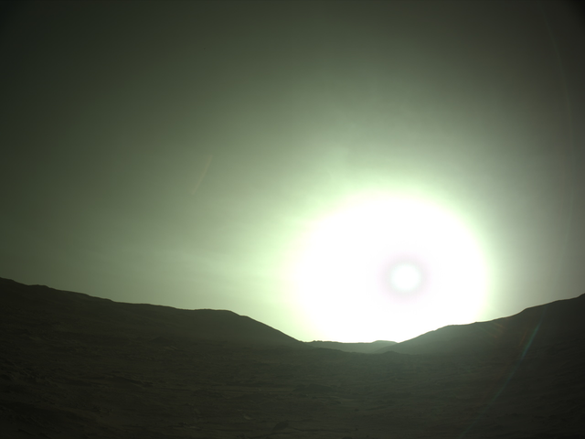 <p>Image of sunset on Mars acquired by Perseverance rover</p>