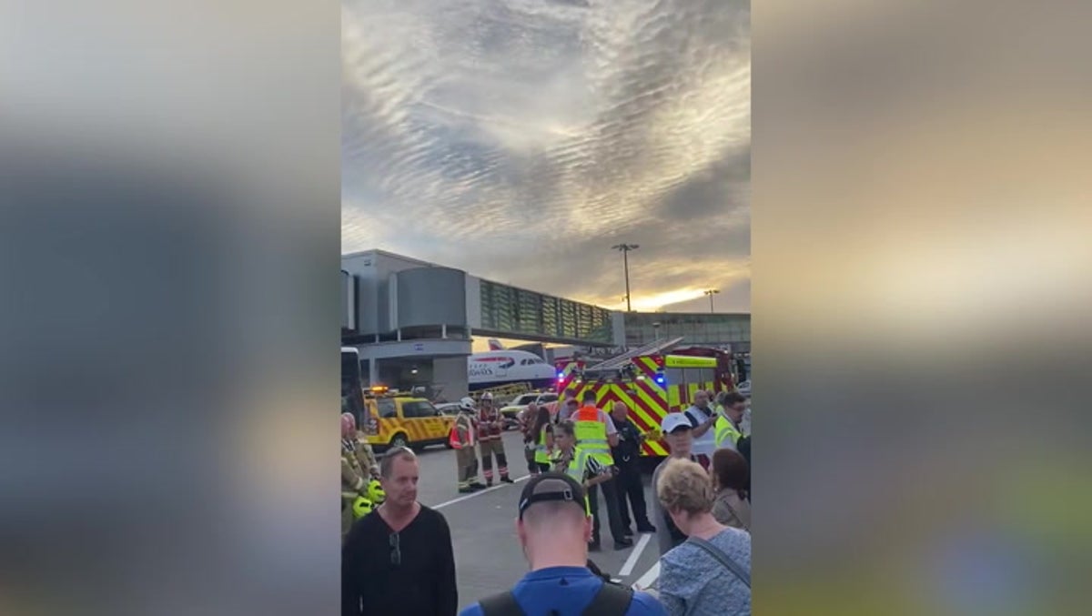 Watch: Emergency services rush to Heathrow as four passengers fall ill from British Airways flight ‘fumes’