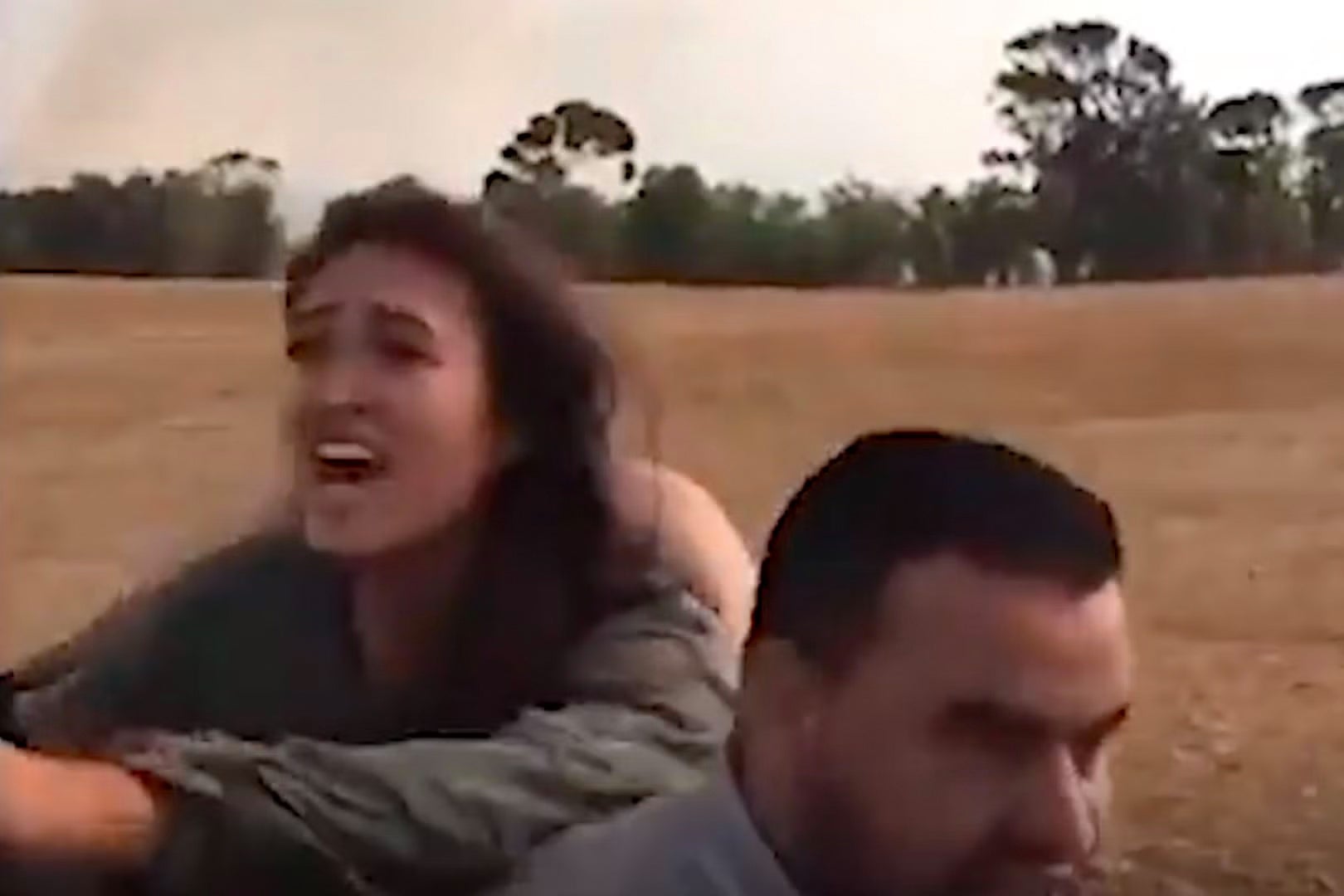 The moment Noa screams for help as she is kidnapped by Hamas fighters
